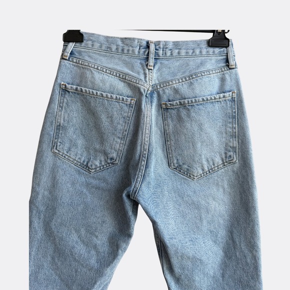 AGOLDE Riley Crop Jeans Women's Size 26 Dimension Light Indigo High Rise Straigh - Picture 4 of 7